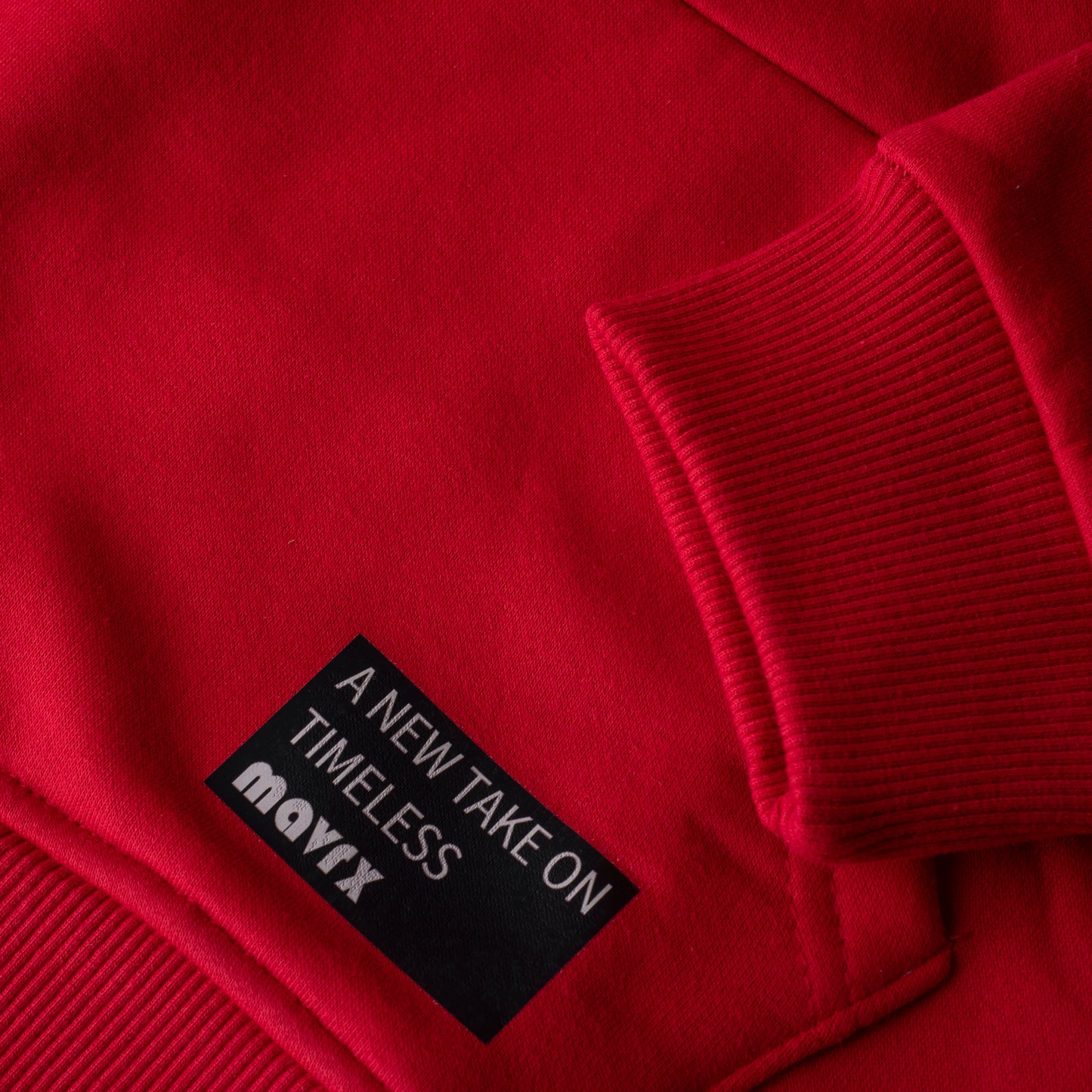 Plain Piping Hoodie -Red