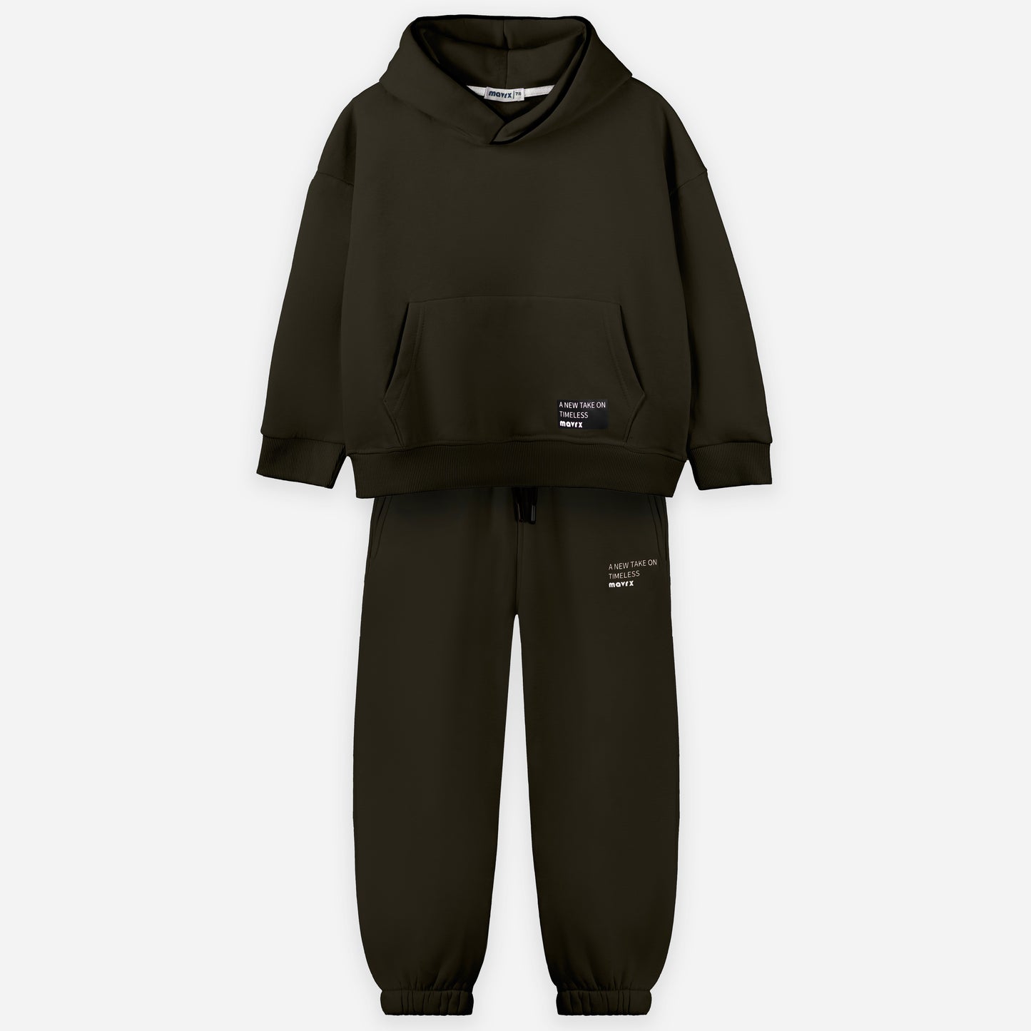 Piping Hoodie Set - Olive