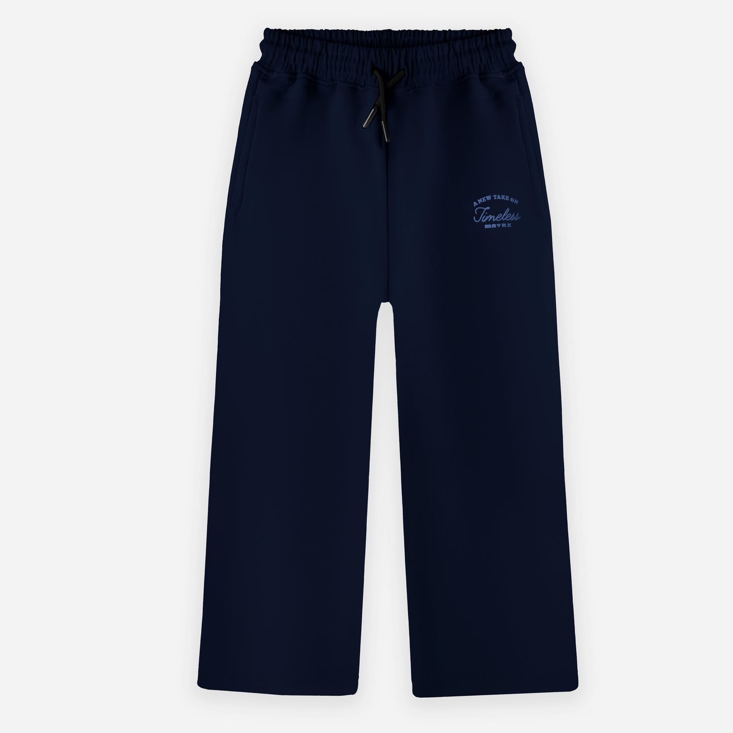 Wide-leg Sweatpants - Navy Blue