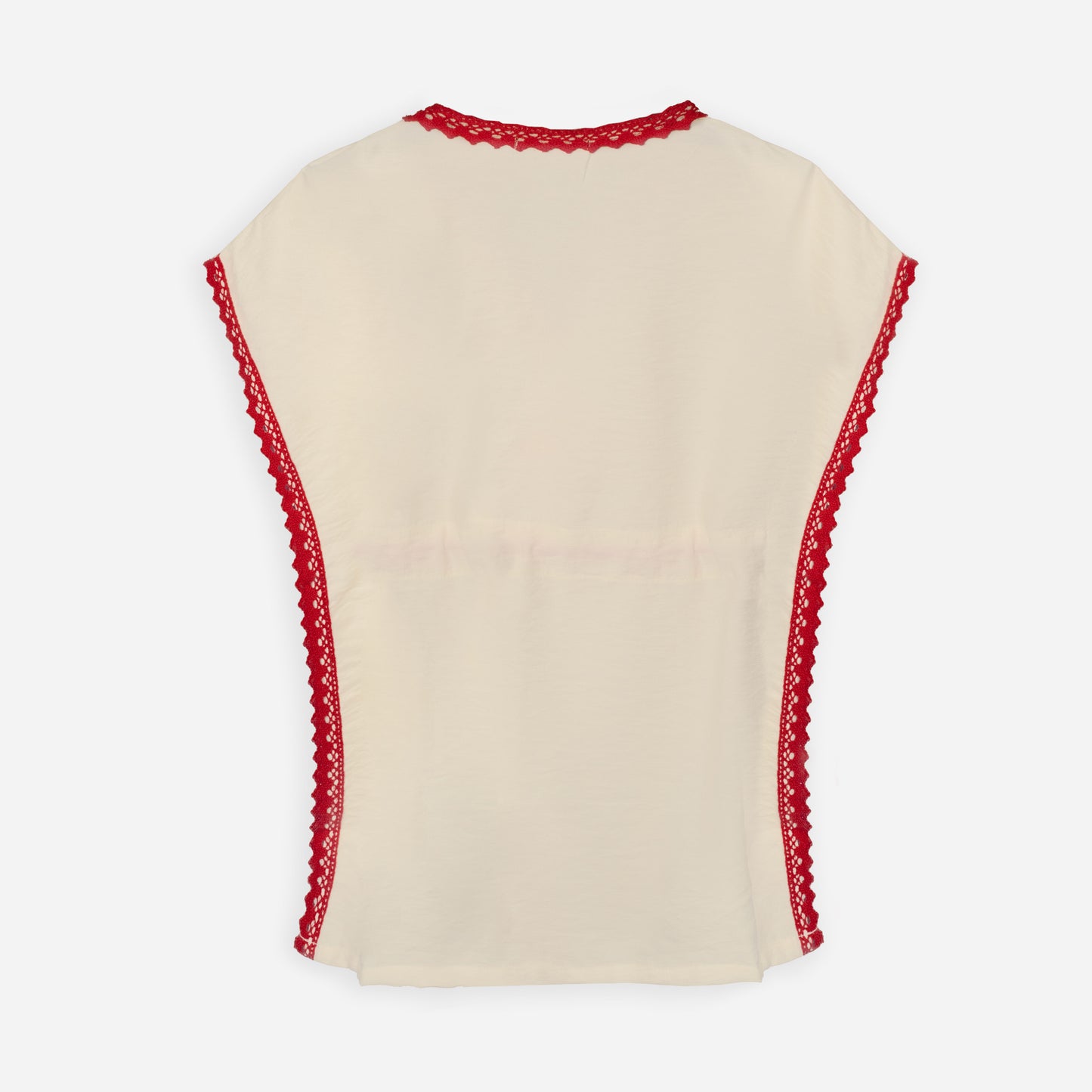 Beach Dress - Off White x Red