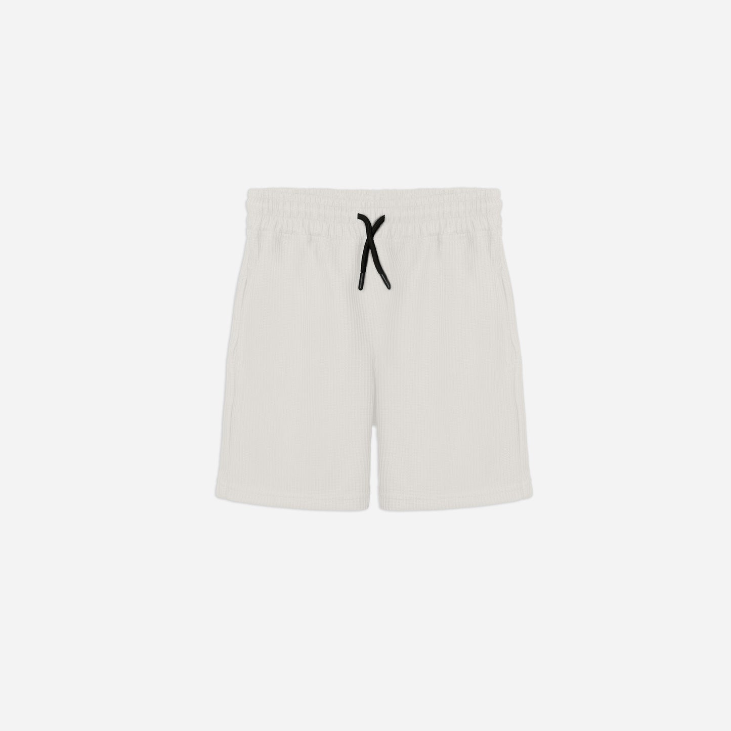 Textured Ribbed short- off white