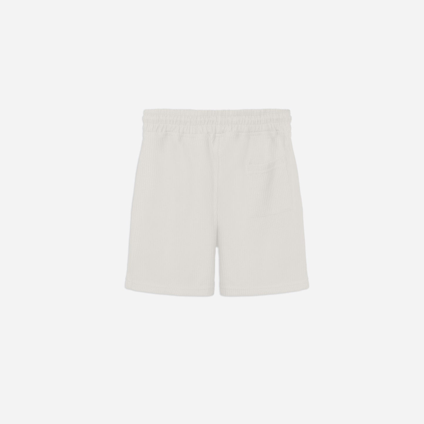 Textured Ribbed short- off white