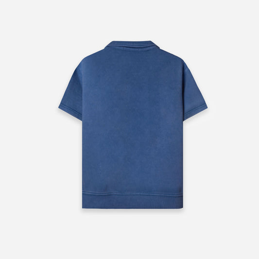 Faded Blue T-shirt quarter-zip