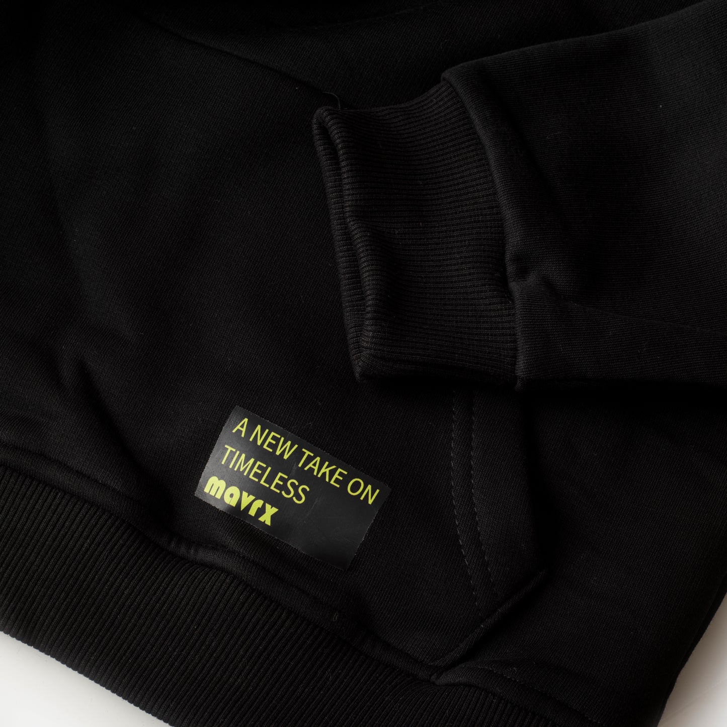 Plain Piping Hoodie - Black