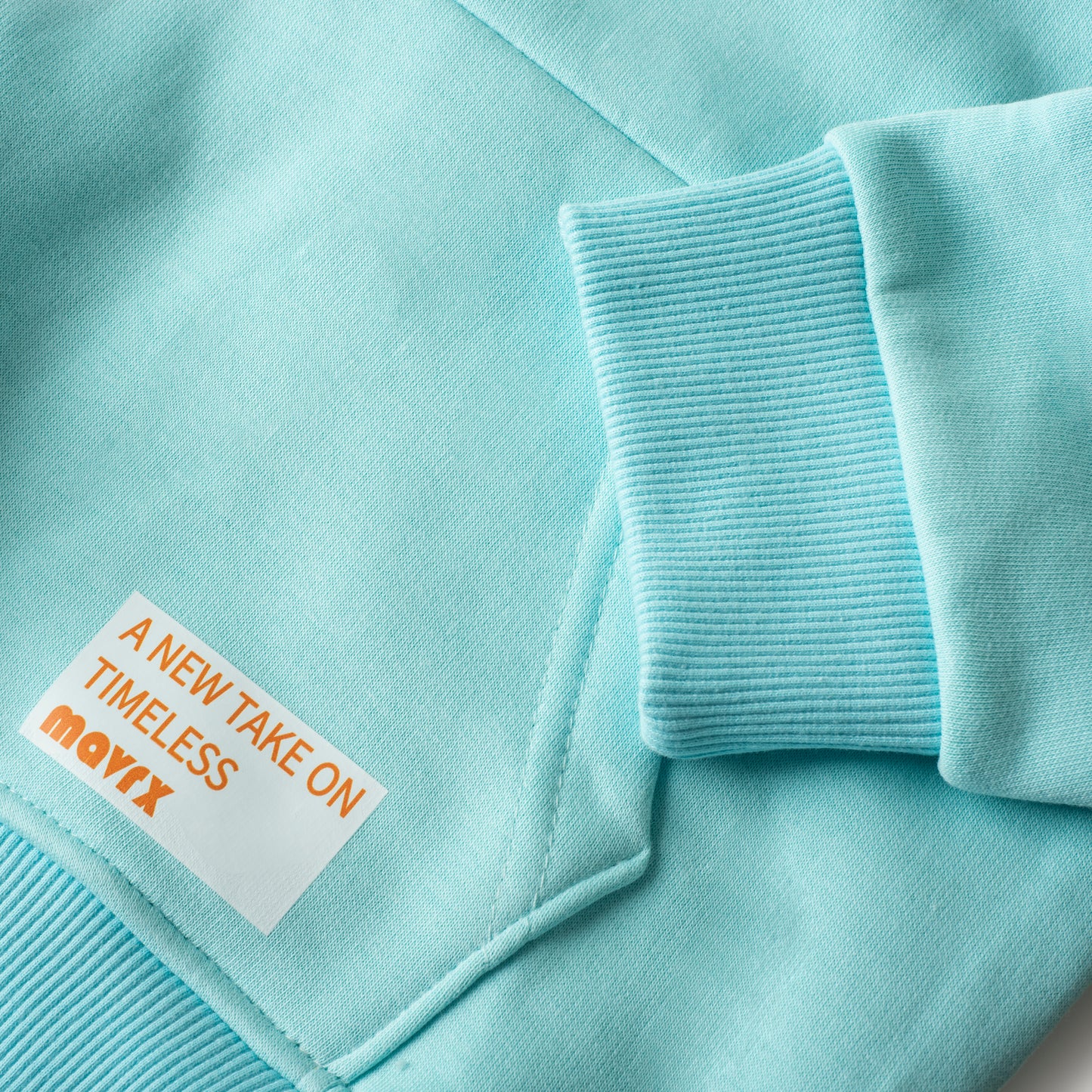 Plain Piping Hoodie - Aqua Blue