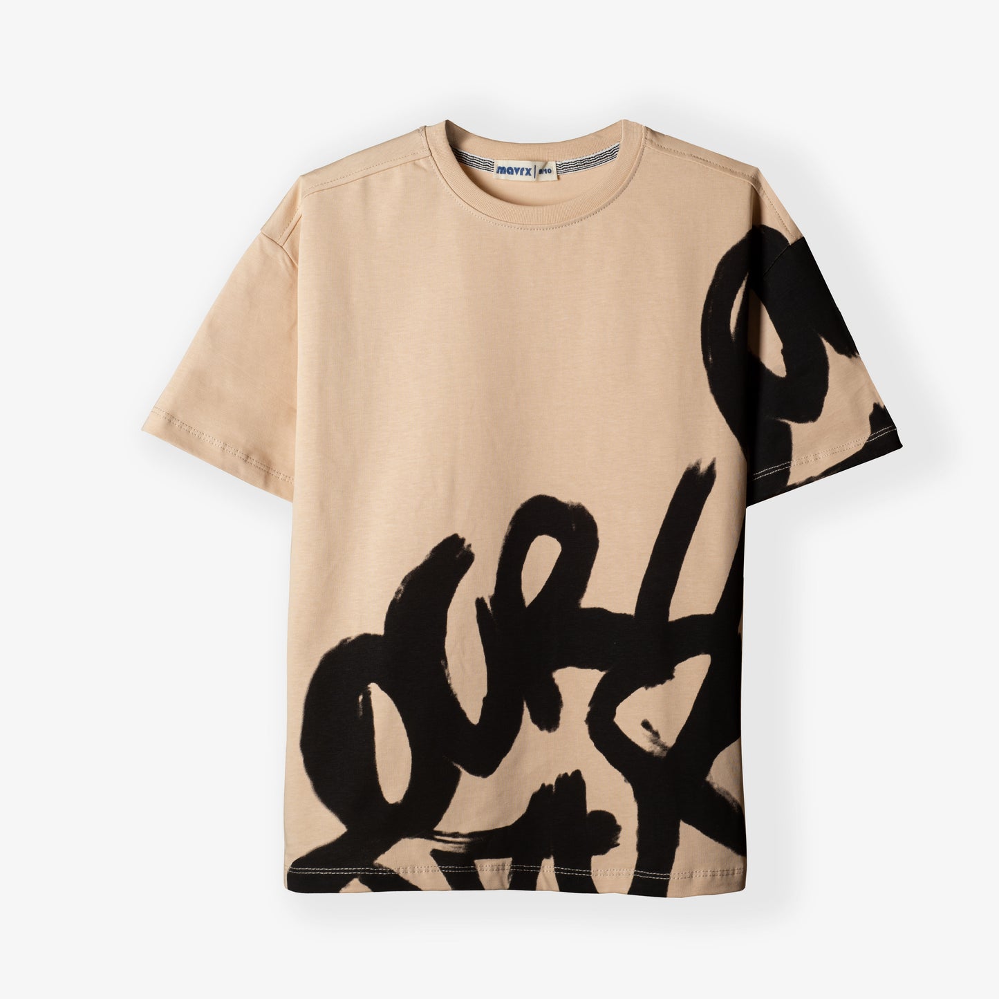 Beige X Black Graffiti T-shirt