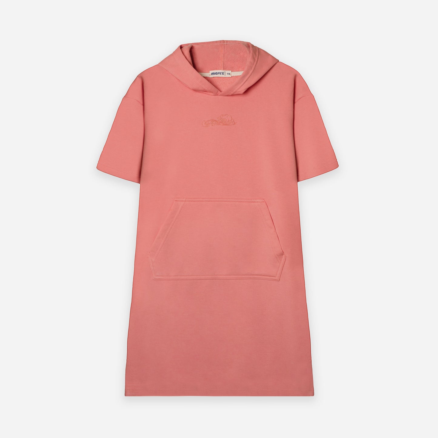 Coral Pink Hooded Dress