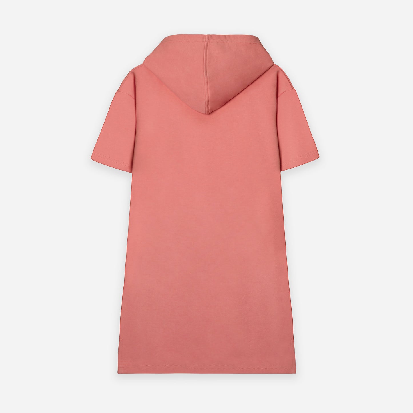 Coral Pink Hooded Dress