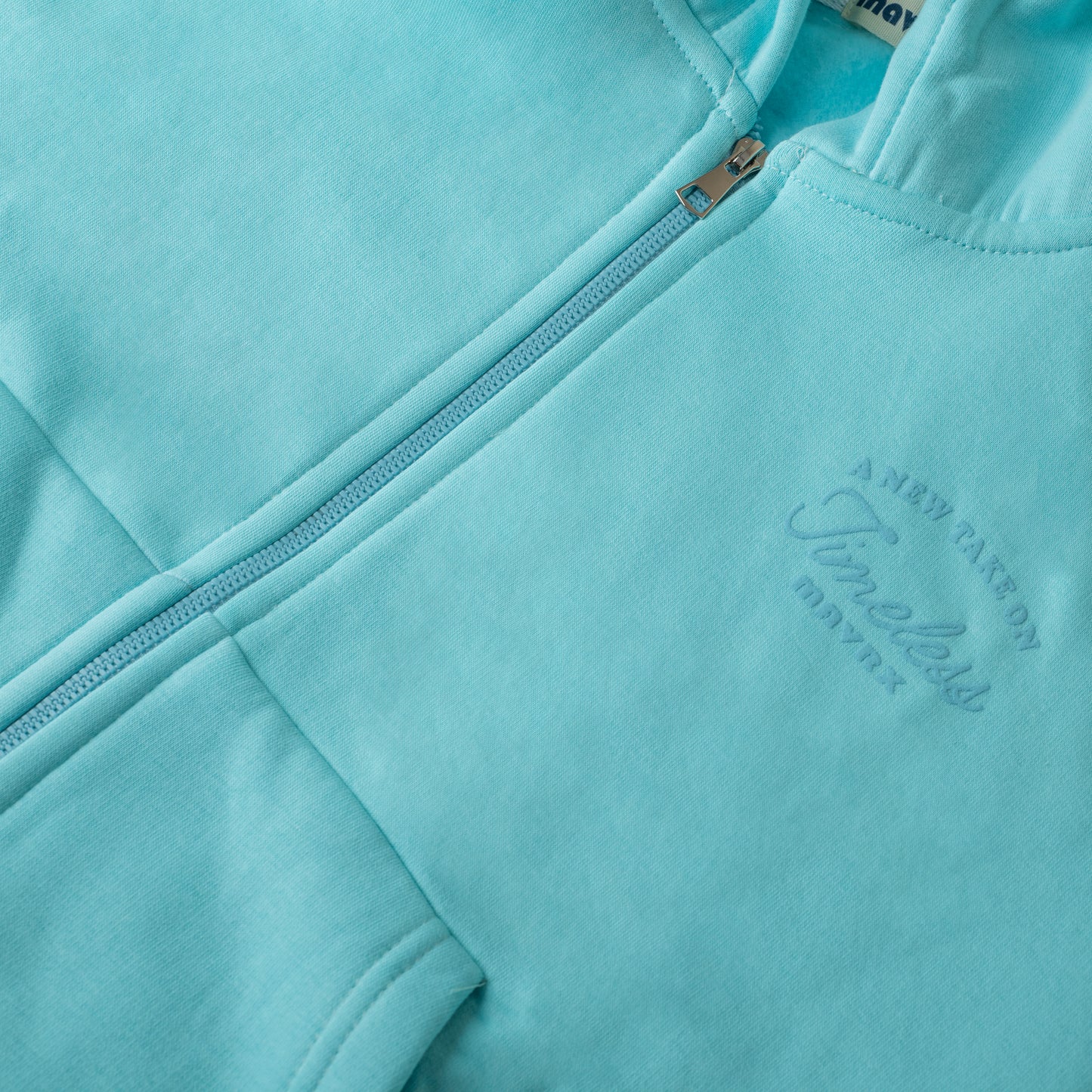 Timeless Aqua Blue Full-Zip Jacket