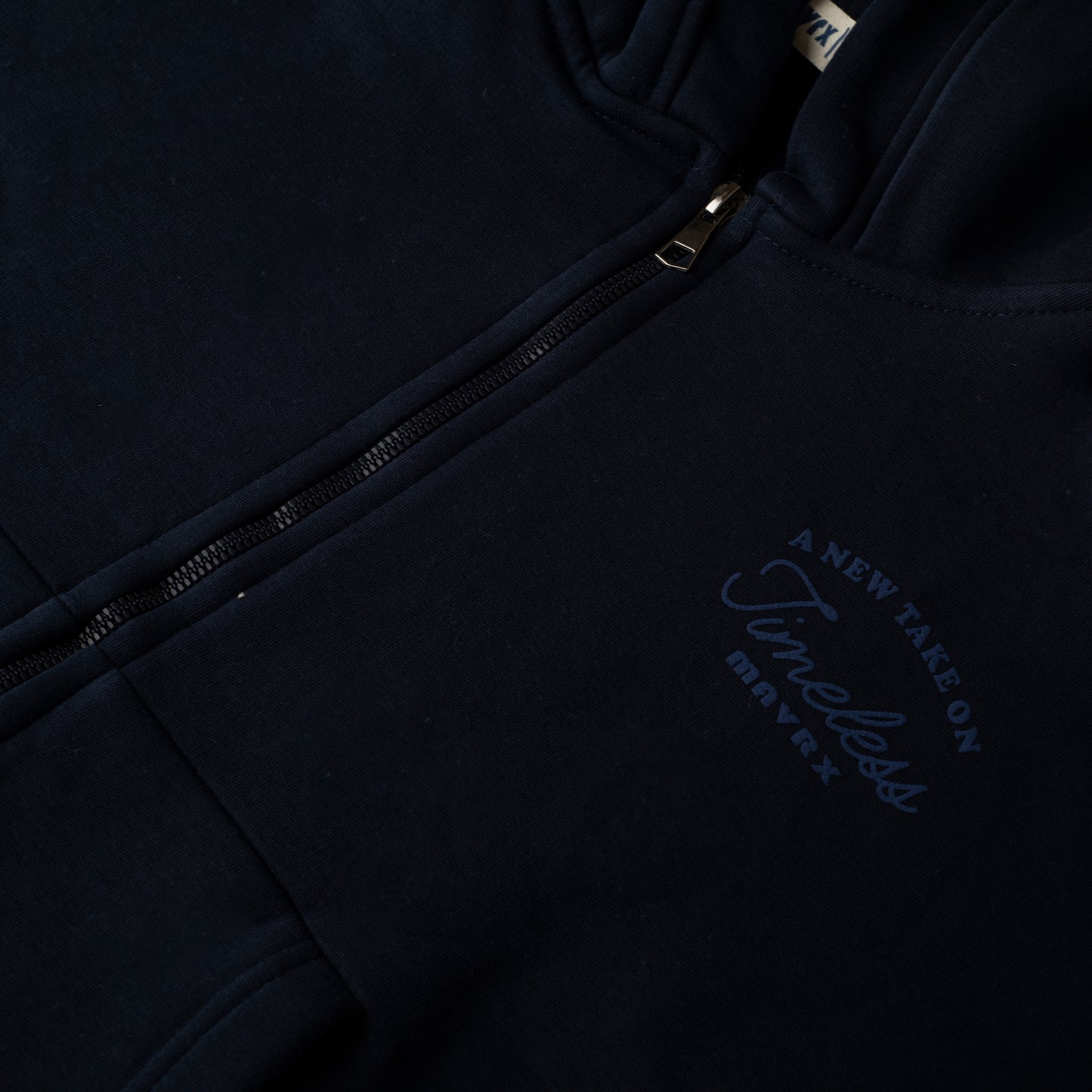 Timeless Navy Blue Full-Zip Jacket