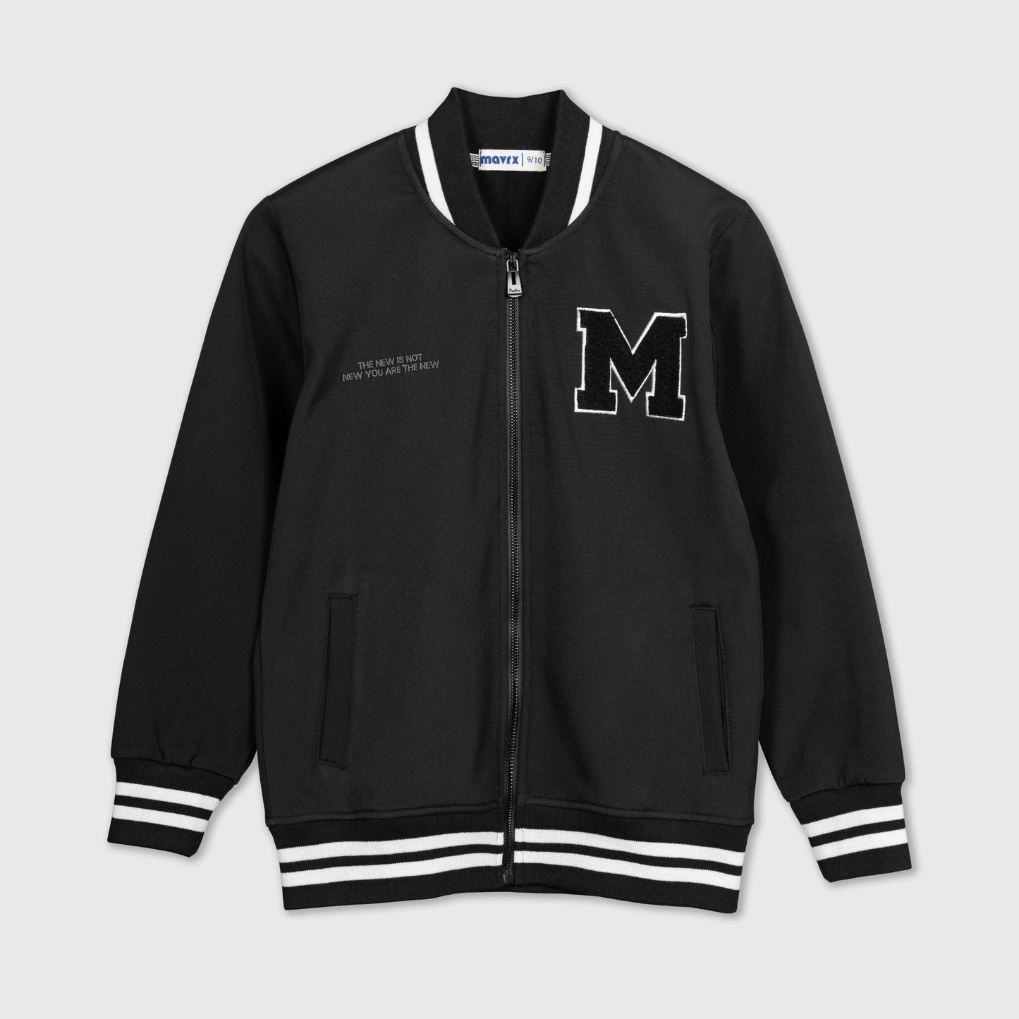 BOMBER JACKET WITH PATCHES - Black - Mavrx