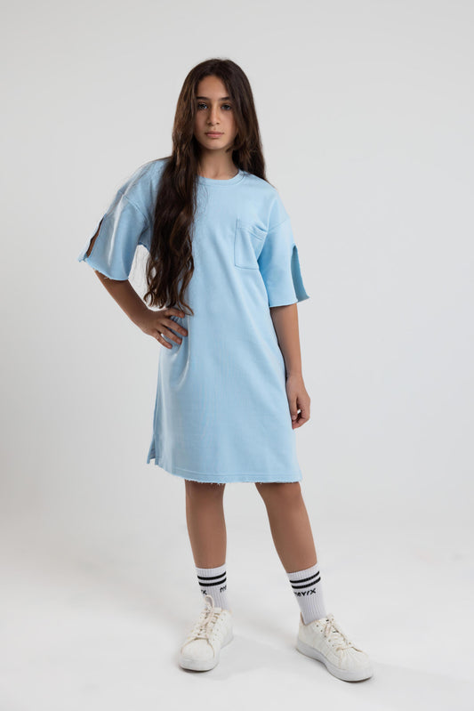 Baby Blue Unfinished Dress