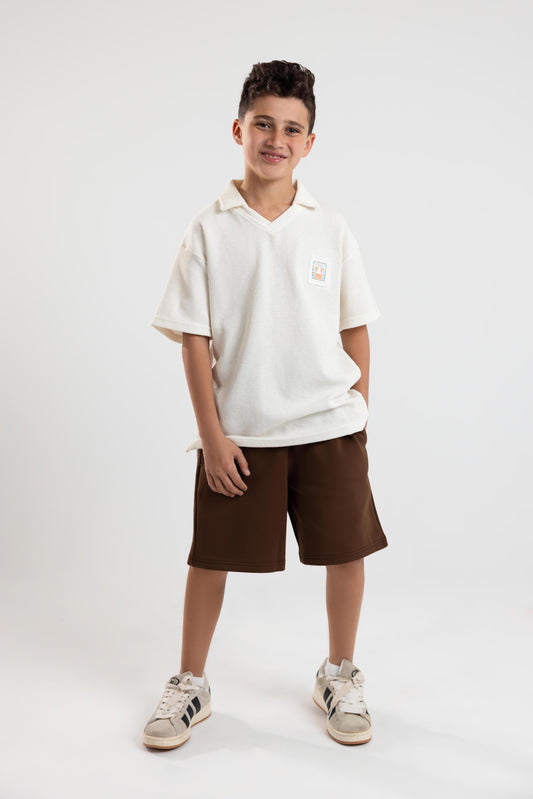 Textured Polo Shirt - White