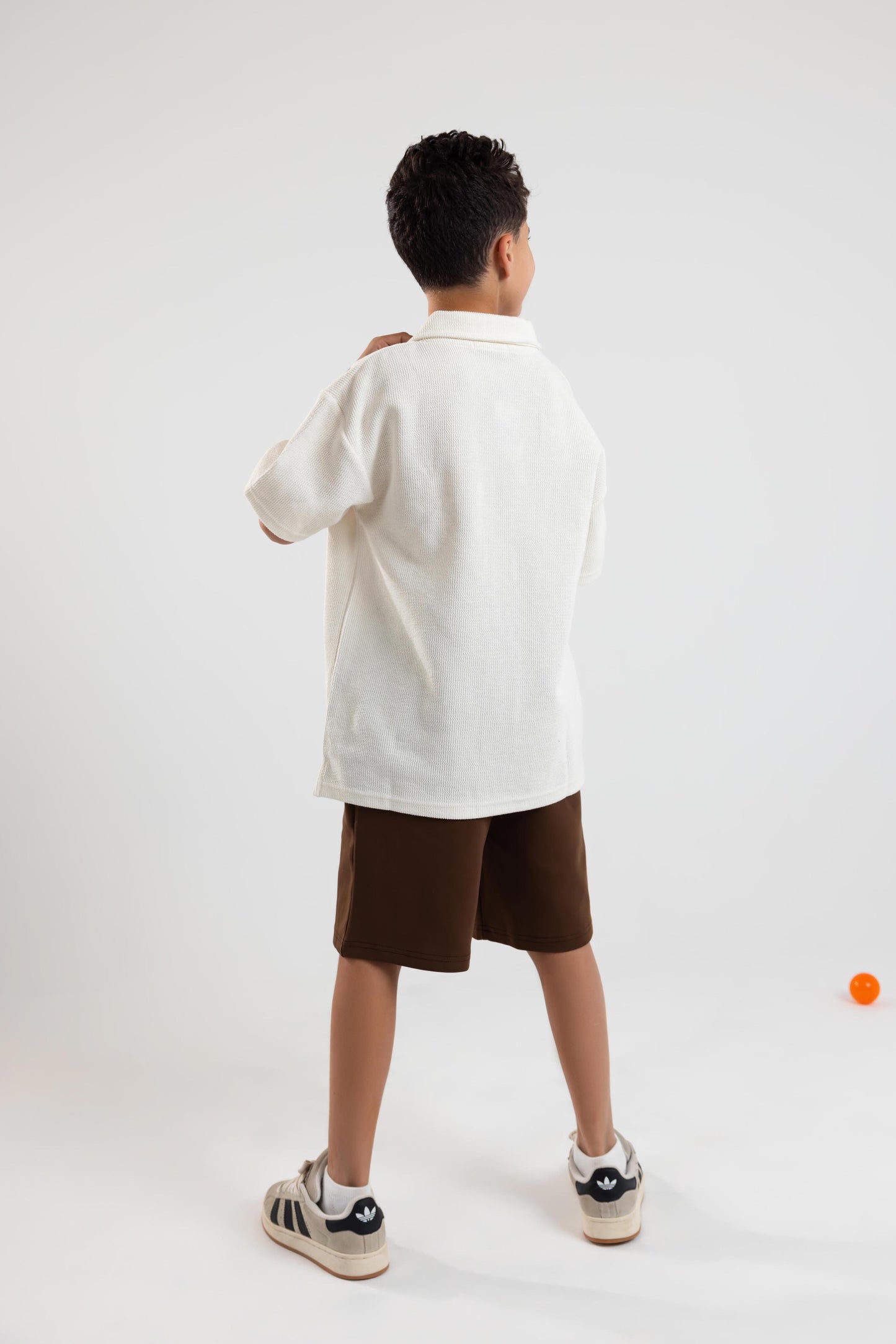 Textured Polo Shirt - White