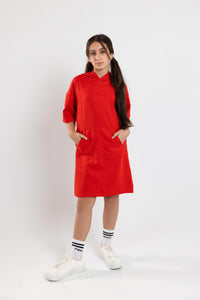 Red Hooded Dress