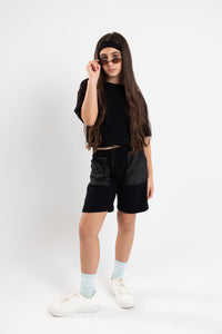 Girl's Set (Black X Black waterproof Pockets)