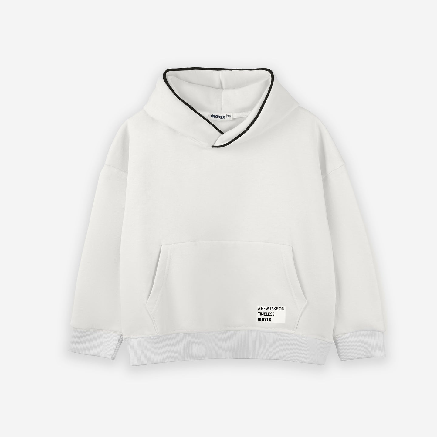 Plain Piping Hoodie - Off White