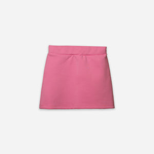 Polo crop top & Skirt Set ( White X Pink )