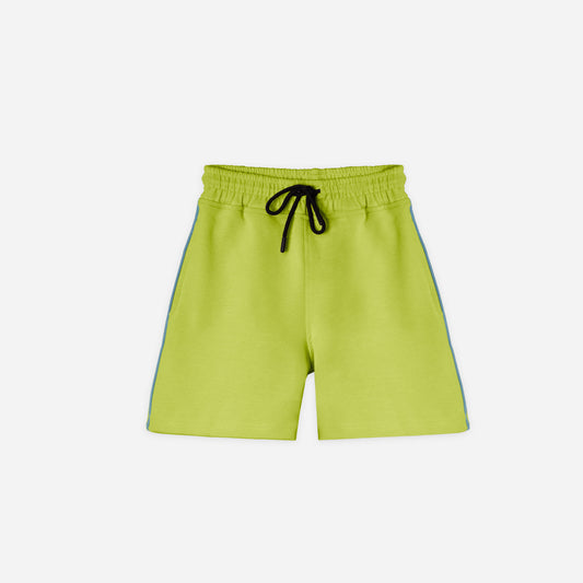Lime piping active shorts