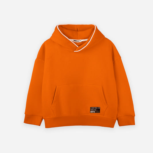 Plain Piping Hoodie - Orange