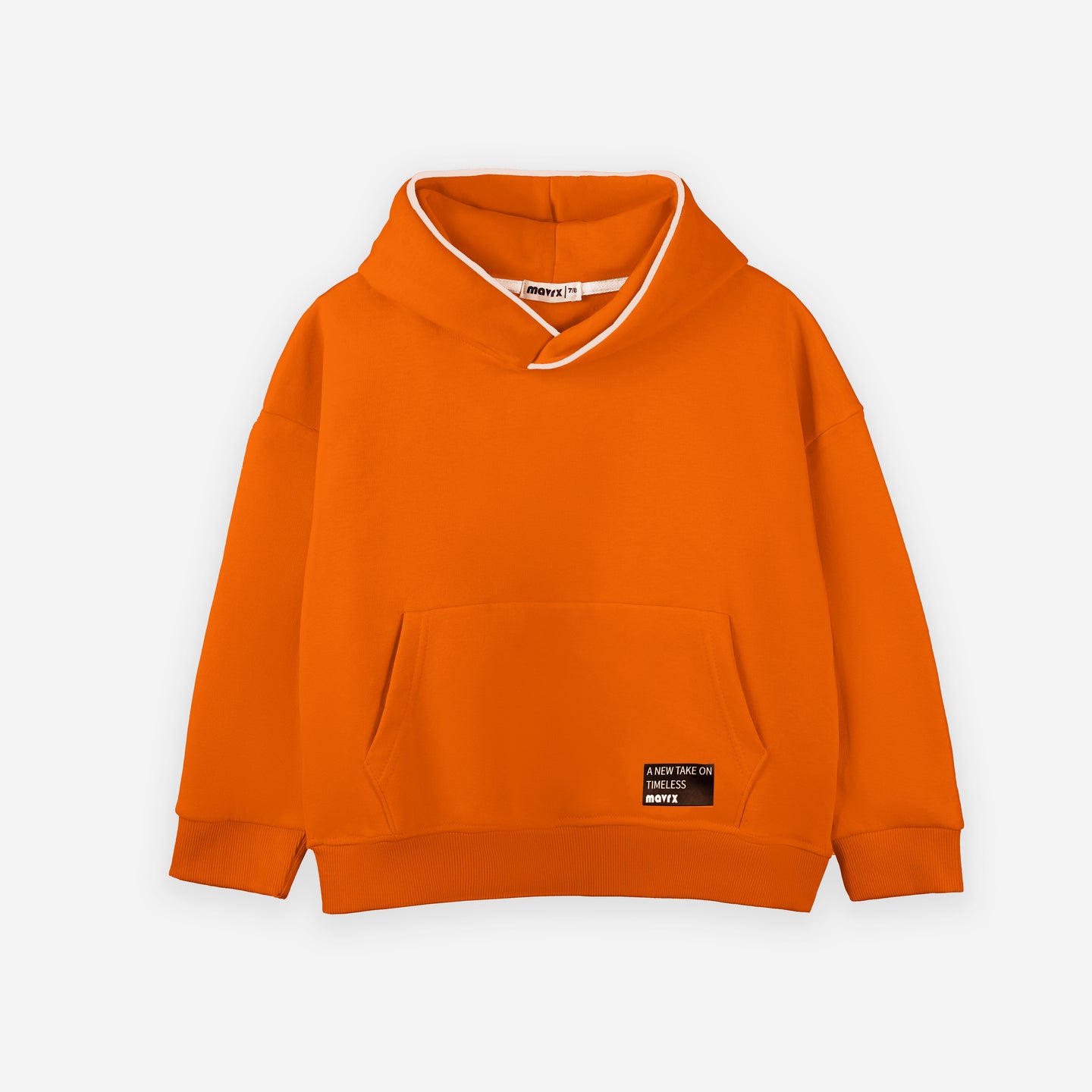 Plain Piping Hoodie - Orange