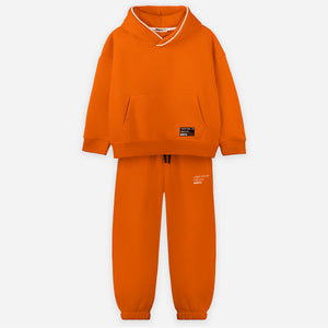 Piping Hoodie Set - Orange