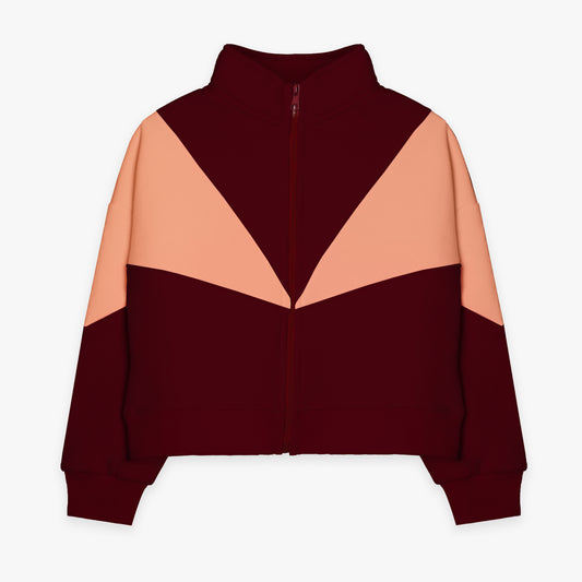Cropped Hoodie - Burgundy