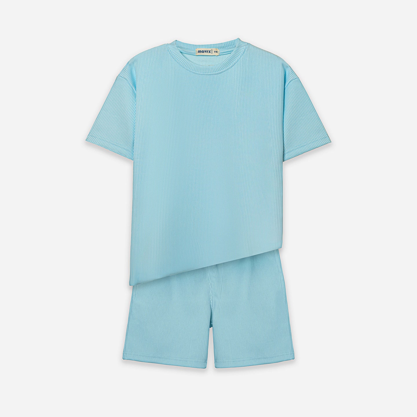 Textured Ribbed Set -  baby blue