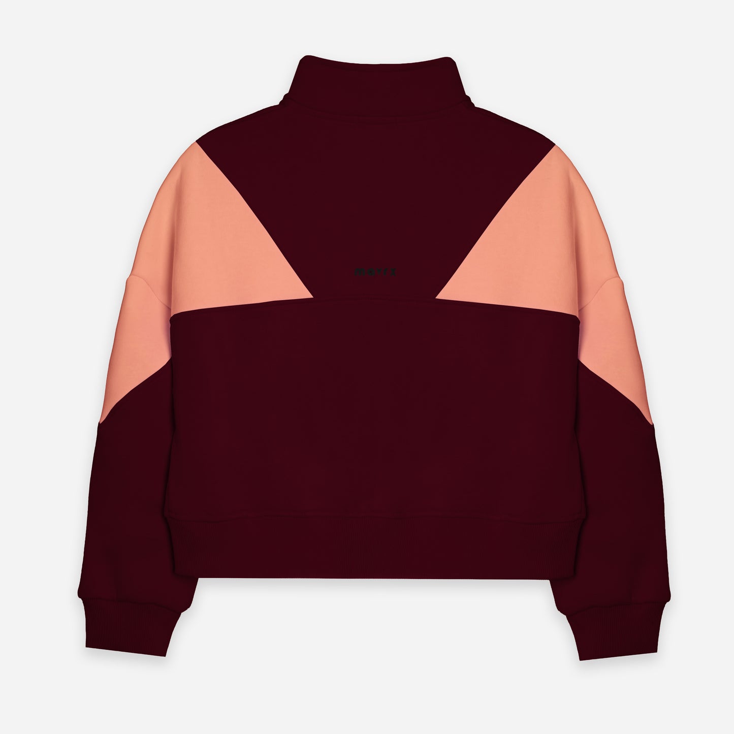 Cropped Hoodie Set - Burgundy