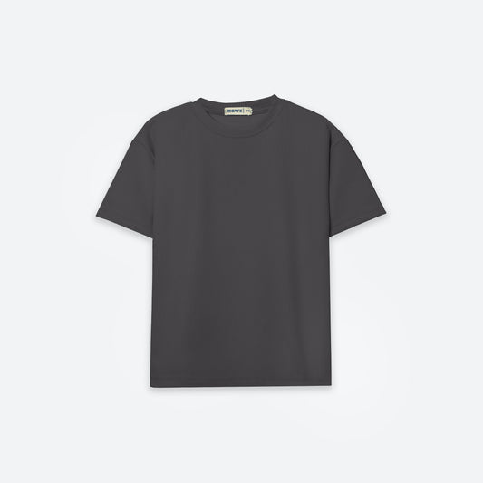 Textured Ribbed t-shirt- Dark Grey