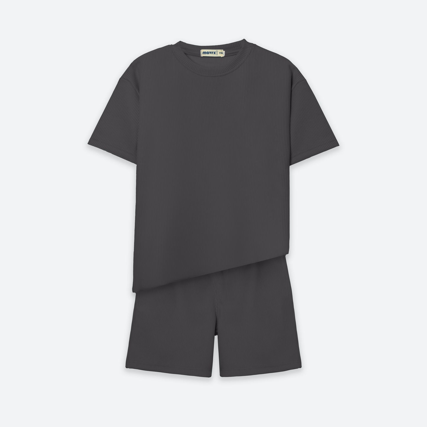 Textured Ribbed Set - Dark Grey