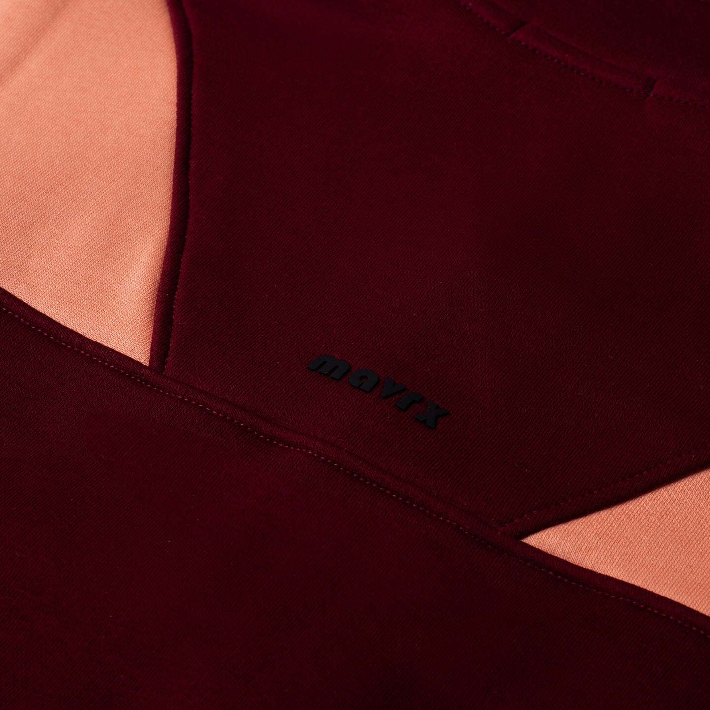 Cropped Hoodie Set - Burgundy