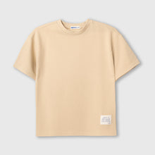 Load image into Gallery viewer, Textured  Ribbed T-shirt - Beige
