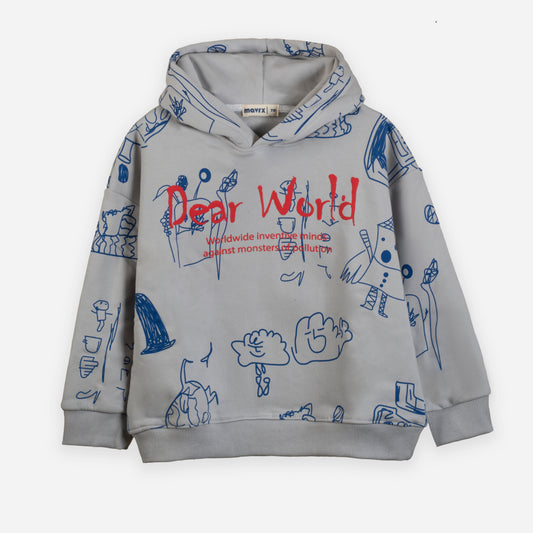 Dear World printed hoodie