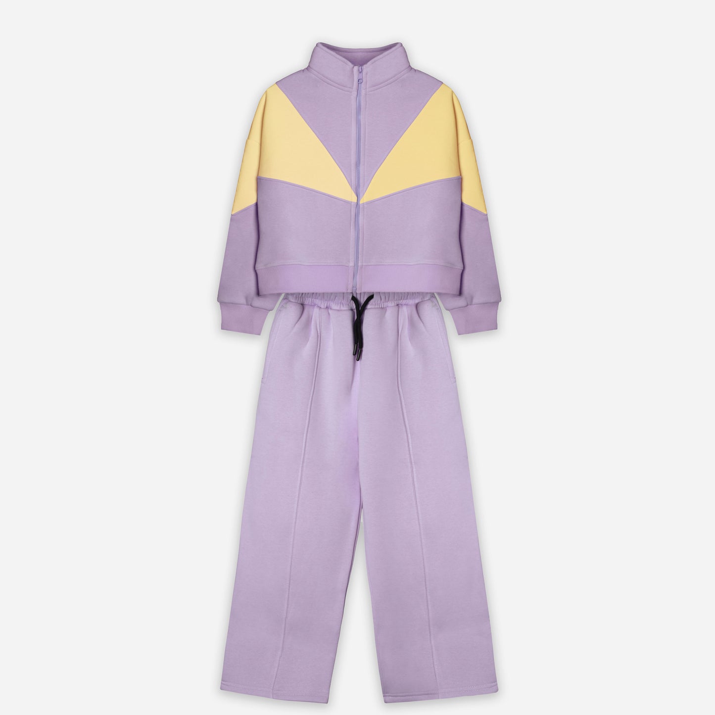 Cropped Hoodie Set - Lilac