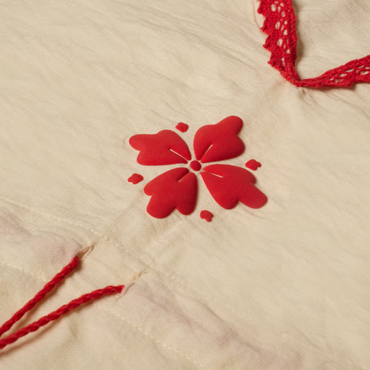 Beach Dress - Off White x Red
