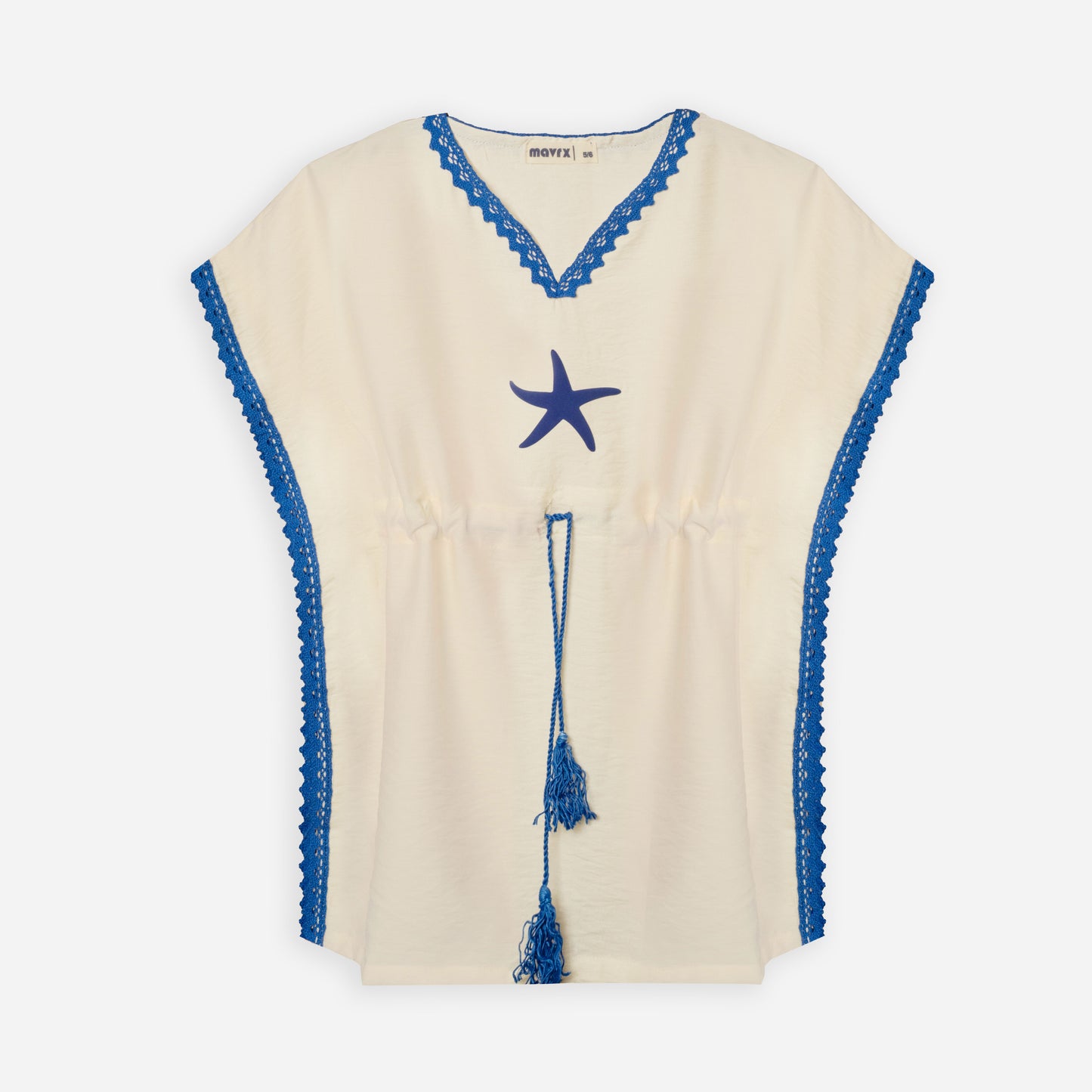 Beach Dress - Off White x Blue