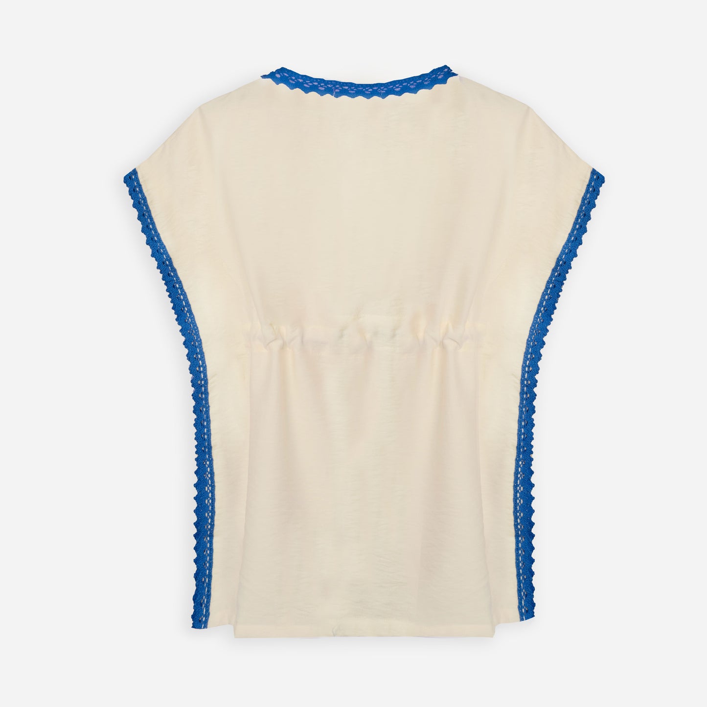 Beach Dress - Off White x Blue