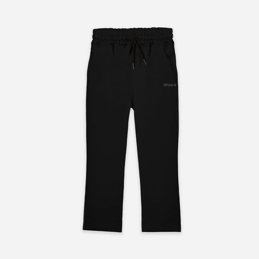 Wide Leg Sweatpants - Black