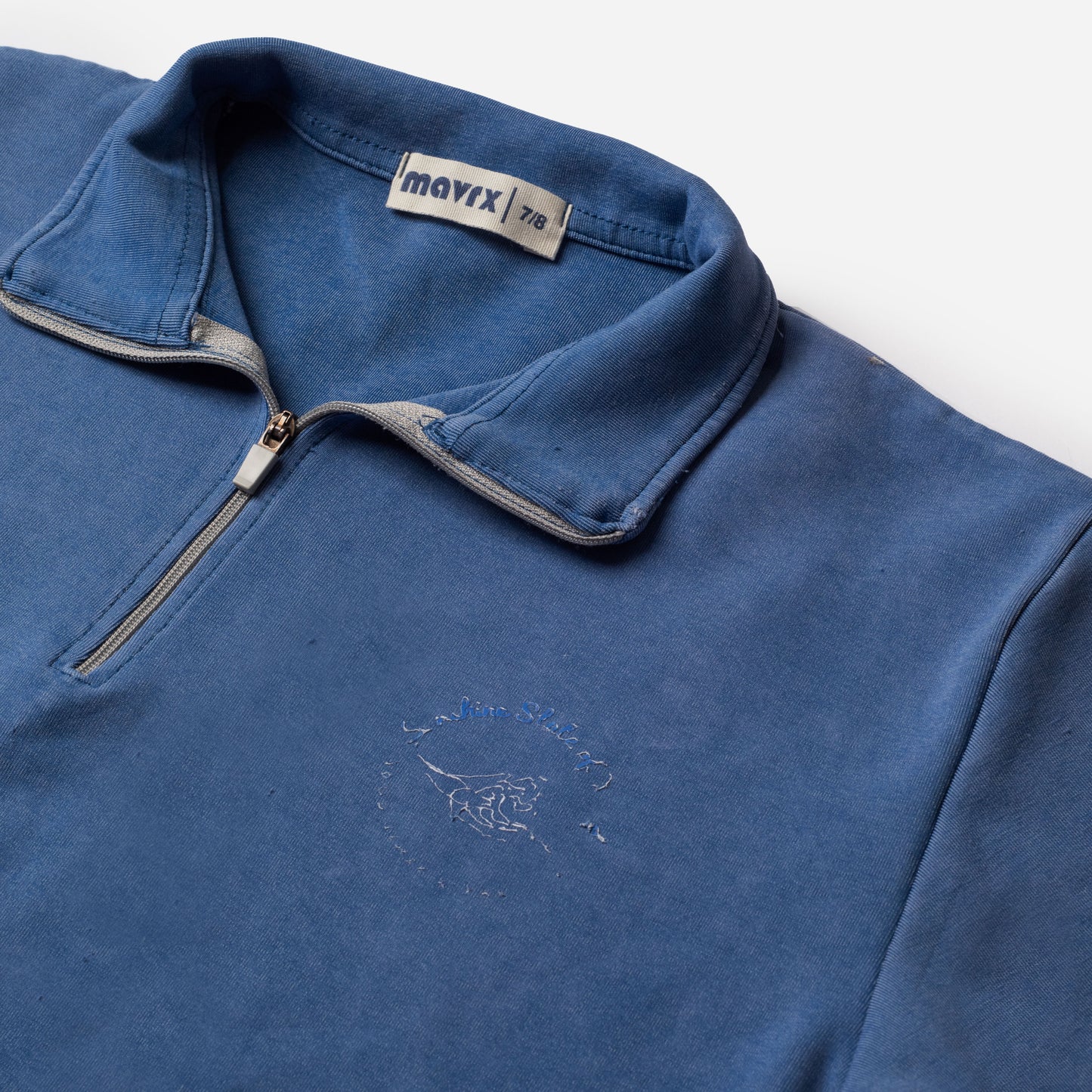 Faded Blue T-shirt quarter-zip