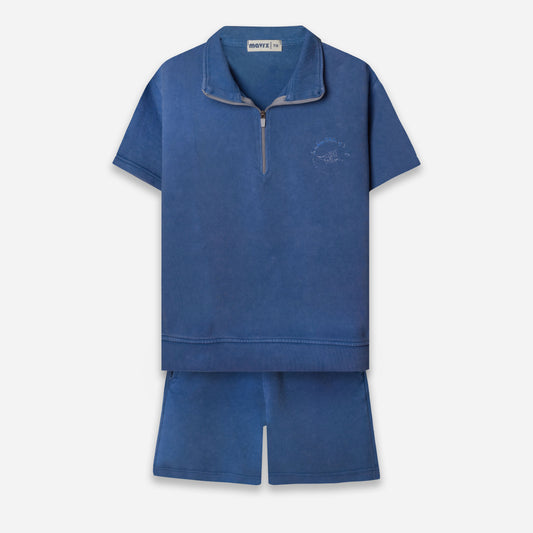 Faded Polo Set - Blue