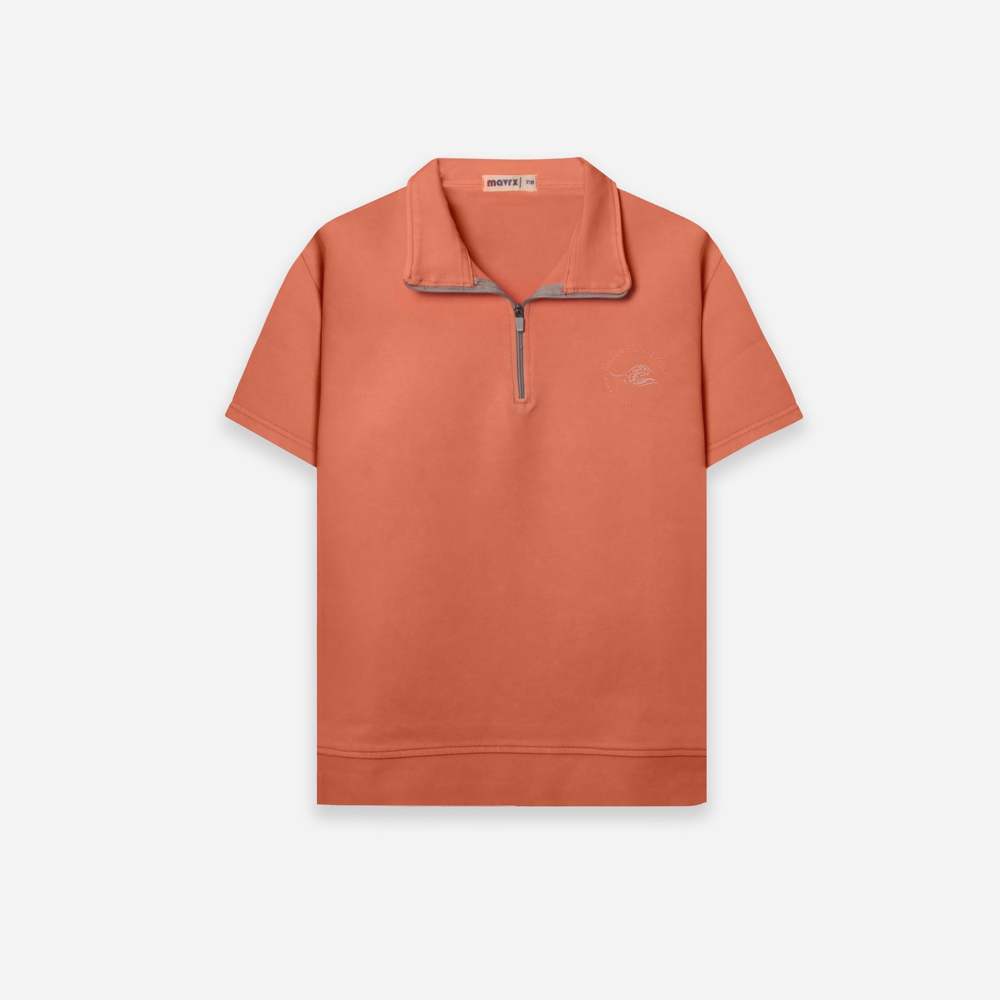 Faded Orange T-shirt quarter-zip