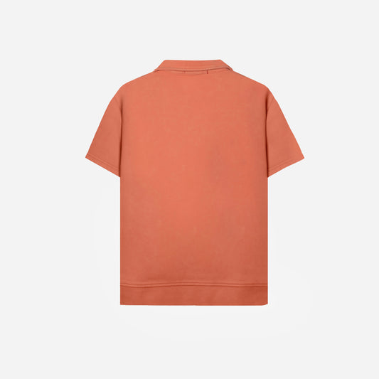 Faded Orange T-shirt quarter-zip