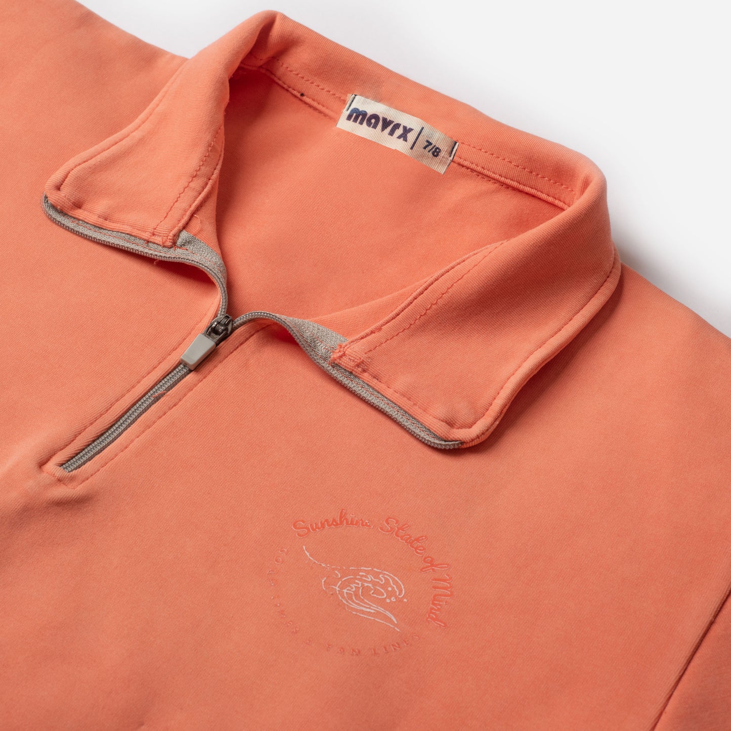 Faded Orange T-shirt quarter-zip