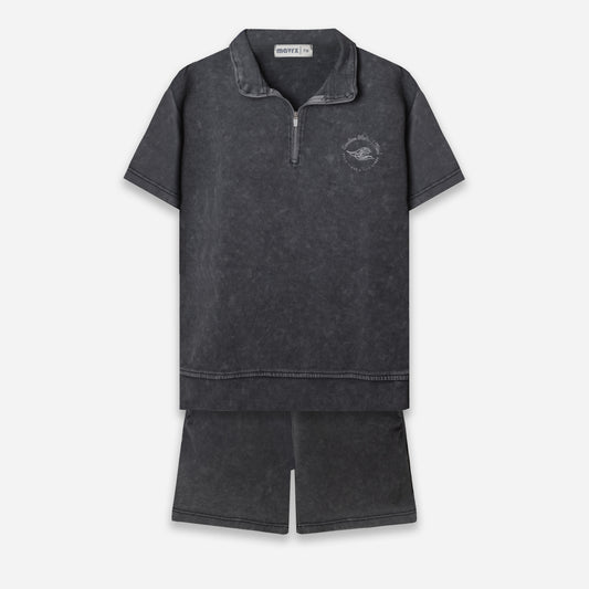 Faded Polo Set - Grey