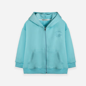 Aqua Blue Full-Zip Jacket