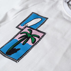 Blue Palm Printed T-shirt