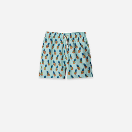 Pineapple Swim Shorts - Aqua
