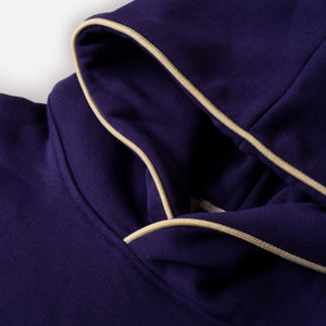 Plain Piping Hoodie - purple