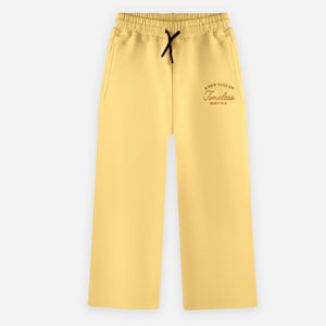 Wide-leg Sweatpants - Yellow